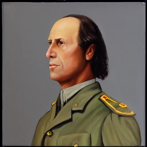 Prompt: “Oil painting of Paco de Lucia as a World War 1 general, 4k”