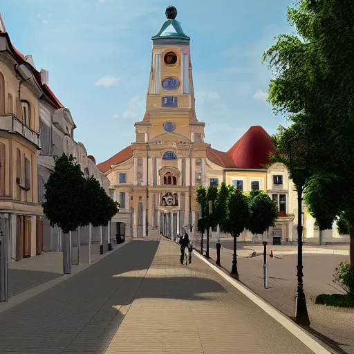 Prompt: Debrecen, digital art,