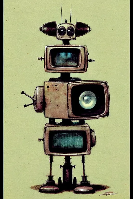 Image similar to (((((1950s robot tv dog . muted colors.))))) by Jean-Baptiste Monge !!!!!!!!!!!!!!!!!!!!!!!!!!!!!!