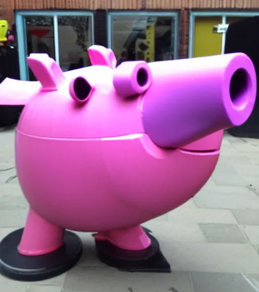 Image similar to turbocharger with the skin of peppa pig