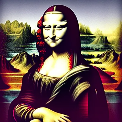 Prompt: monalisa in the style of BEEPLE