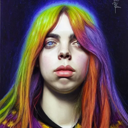 Prompt: Billie Eilish, by Mark Brooks, by Donato Giancola, by Victor Nizovtsev, by Gabriel Dawe