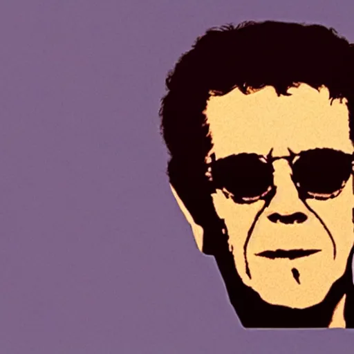 Prompt: Lou reed but like with a different face it was you know a silhouette