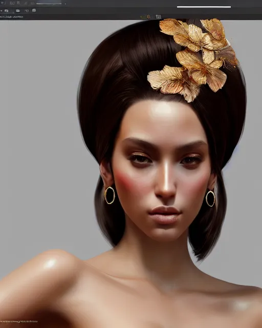 Image similar to beautiful digital painting of a stylish socialite ocean with high detail, real life skin, 8 k, stunning detail, works by artgerm, greg rutkowski and alphonse mucha, unreal engine 5, 4 k uhd