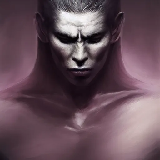 Image similar to a shadow in human form with deep purple eyes, a man completely dark, dark shadow, no color, with black magic powers, ultra realistic, 8 k, organic painting, matte painting, bold shapes, hard edges, street art, trending on artstation, by huang guangjian, gil elvgren, ruan jia, randy vargas, greg rutkowski