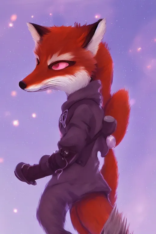 Image similar to an anthropomorphic fox fursona with a fluffy tail, backlighting, trending on artstation, digital art, furry art, trending on furaffinity, fantasy art, by kawacy, anime art