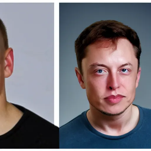 Prompt: Leon umsk, dyslexic brother of Elon musk, yearbook photo