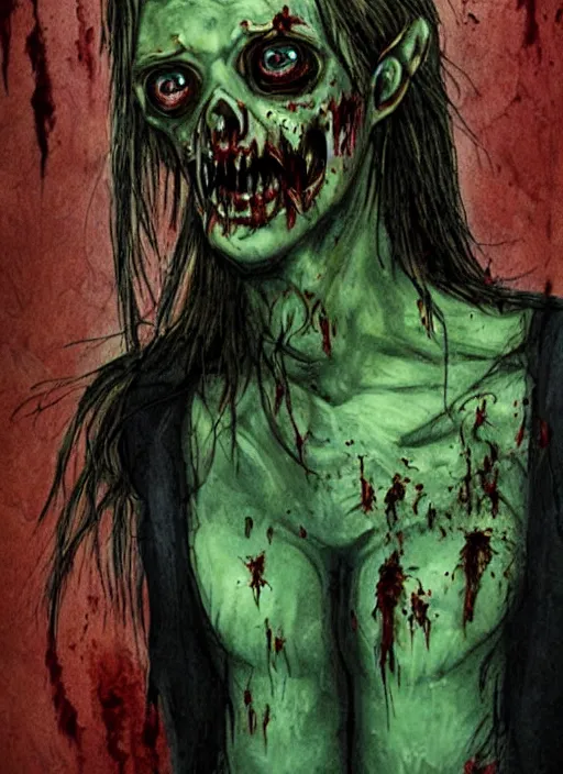 Image similar to a nightmarish zombie, detailed