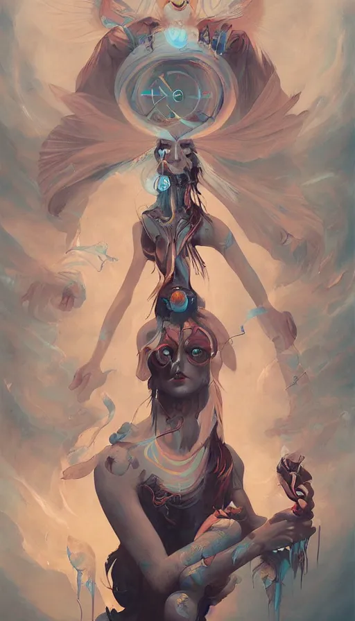 Prompt: portrait of a digital shaman, by peter mohrbacher