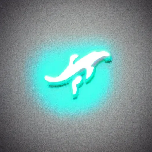 Prompt: neon tubes anime dolphin profile picture, sharp and clear