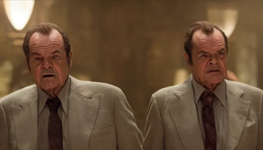 Prompt: 42 year old Jack Nicholson in The Avengers (2012), cinematic lighting, cinematography