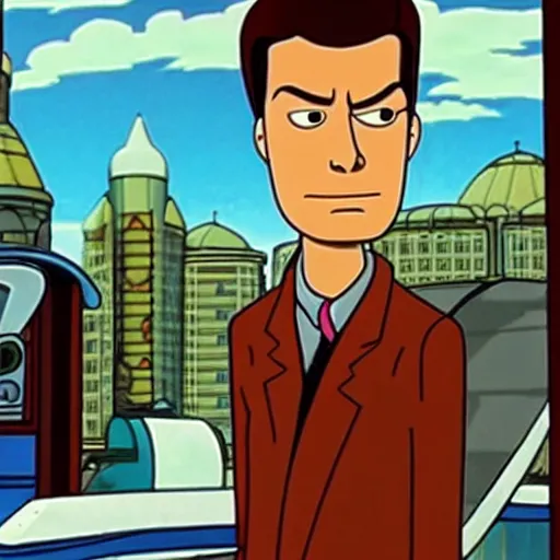 Image similar to alain delon in futurama ( 1 9 9 9 )