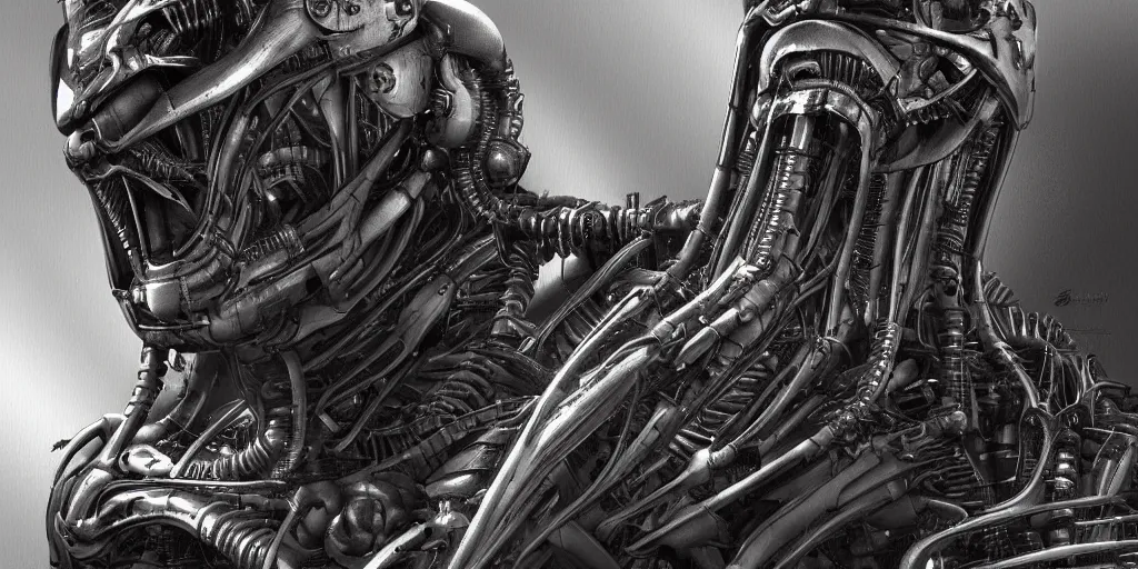 Image similar to robot by giger alien artstation