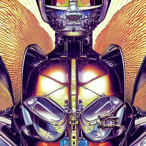 Image similar to portrait closeup of super contra robot, symmetrical, by yoichi hatakenaka, masamune shirow, josan gonzales and dan mumford, ayami kojima, takato yamamoto, barclay shaw, karol bak, yukito kishiro, moebius