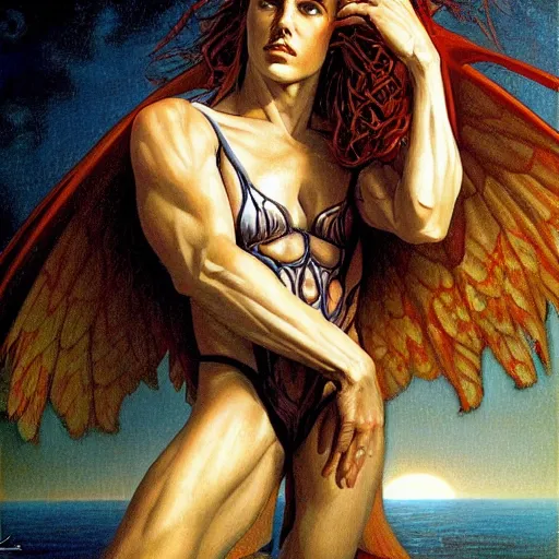 Image similar to an amazing masterpiece of art by gerald brom tom cruise