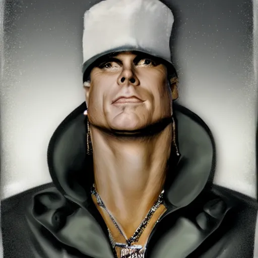 Image similar to a portrait of vanilla ice made out of vanilla and ice, concept art, matte painting