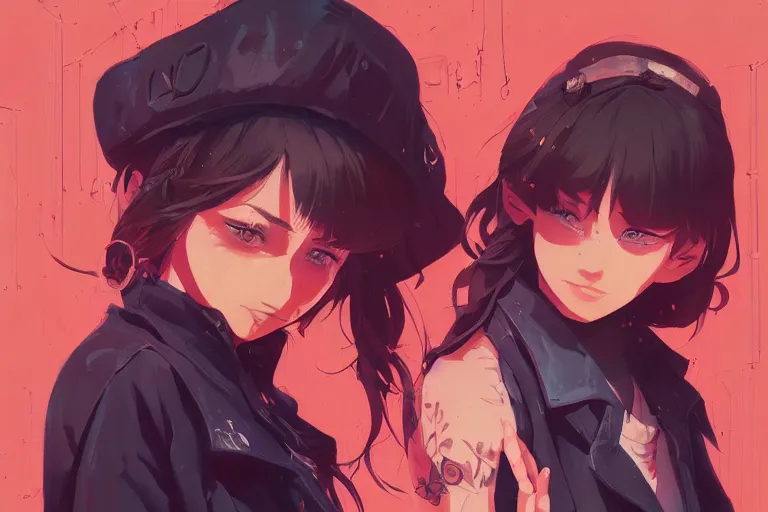 Image similar to gangsta girl, cute face, intricate, highly detailed, digital painting, official media, anime key visual, concept art, rich vivid colors, ambient lighting, sharp focus, illustration, art by wlop and ilya kuvshinov and makoto shinkai