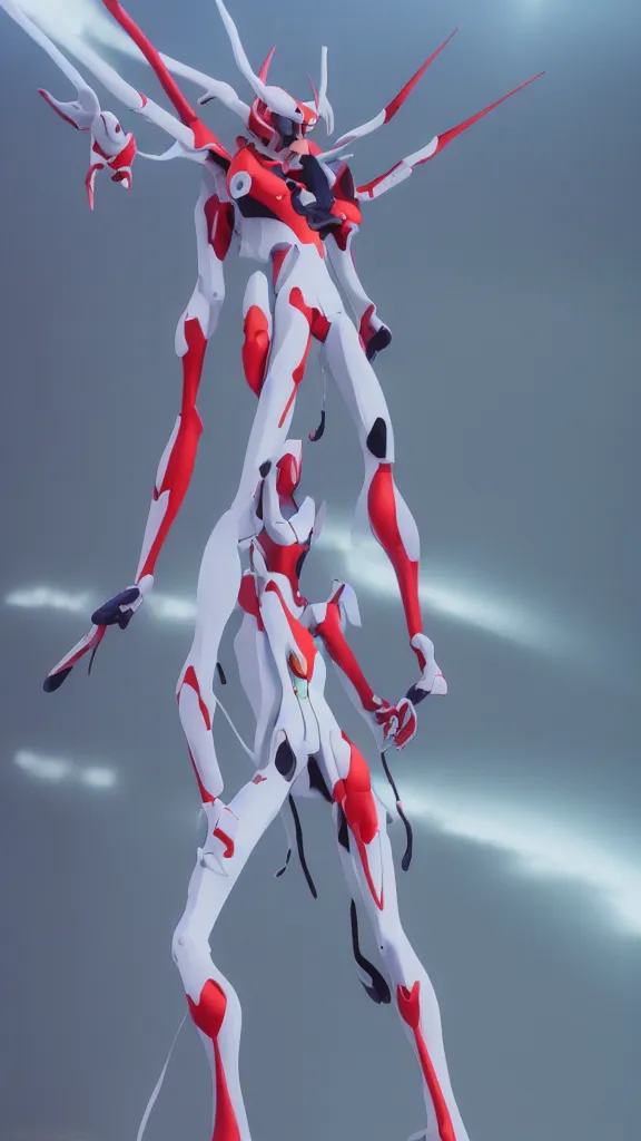 Image similar to evangelion eva - 0 1, cinematic, nikon d 7 5 0, long exposure, white balance, 8 k, led, lumen global illumination, fog, ray tracing reflections, fxaa, rtx, post - production, cgi