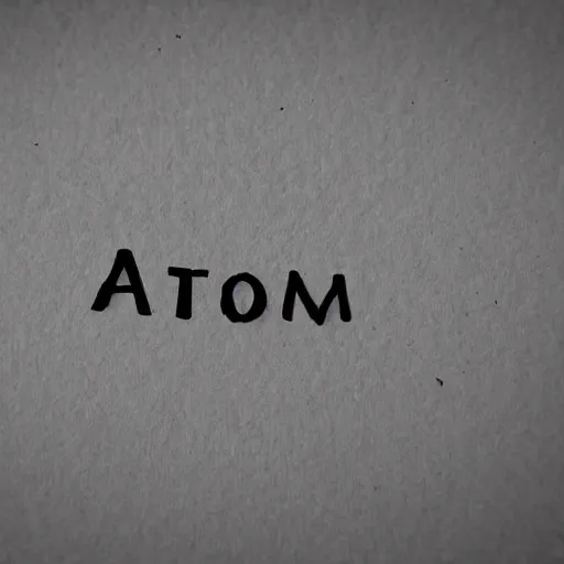 Image similar to atom sonya written in words, clear