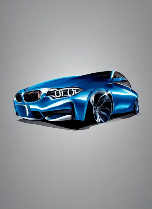 Image similar to abstract advertising illustration for bmw