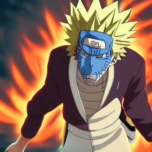 Image similar to Rick Sanchez in Naruto 4K detailed Digital art