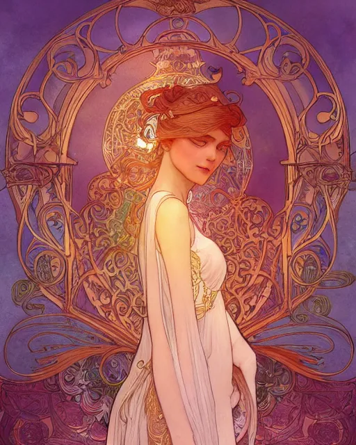 Image similar to romance | highly detailed | very intricate | art nouveau | gold filigree | romantic storybook fantasy | soft cinematic lighting | award - winning | disney concept art watercolor illustration by mandy jurgens and alphonse mucha and alena aenami | pastel color palette | featured on artstation