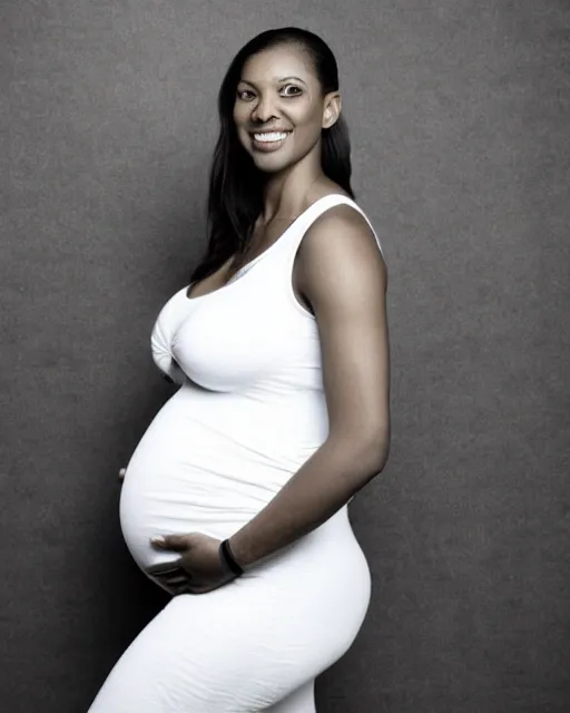 Image similar to Maternity shoot of pregnant male NBA player