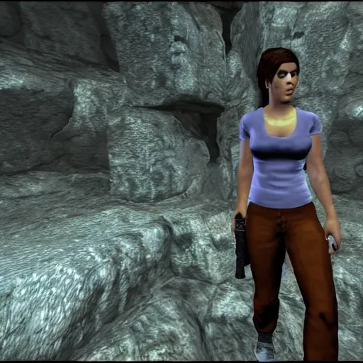 Image similar to an in-game screenshot of Adele in Tomb Raider (1996) PlayStation one 1