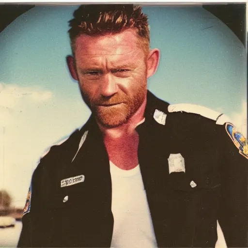 Image similar to Polaroid image of Max Martini as cop