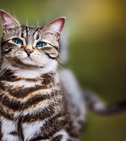Image similar to award winning 5 5 mm portrait photo of an admiral cat in full military outfit and aviators, in a park by luis royo. soft light. sony a 7 r iv