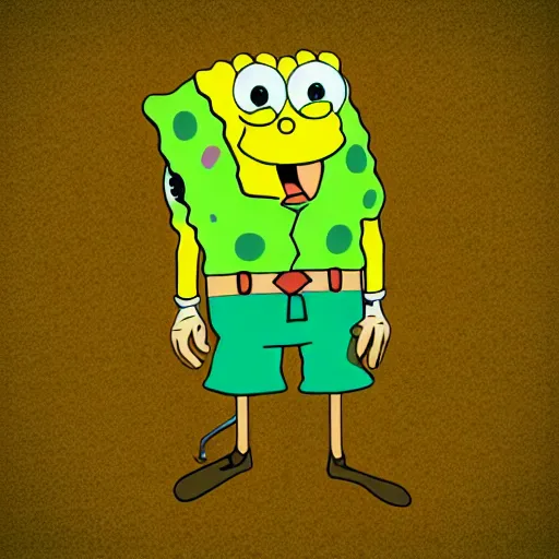 Image similar to Spongebob in green color scheme