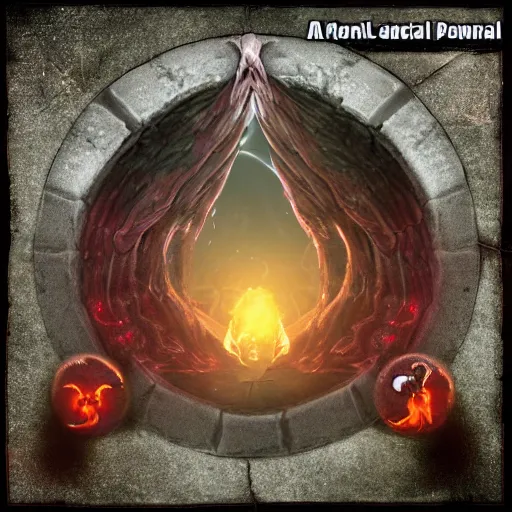 Prompt: a demonic magical portal