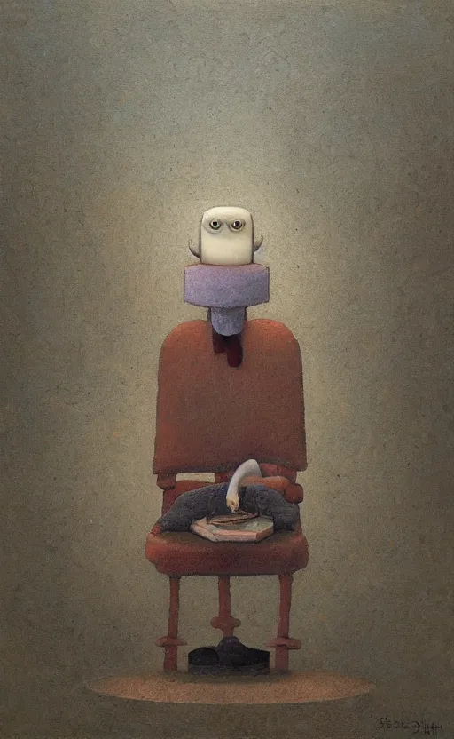 Image similar to portrait of a character in a scenic environment by Shaun Tan