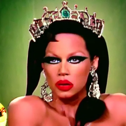 Prompt: VHS footage of a true queen serving cunt and being fierce