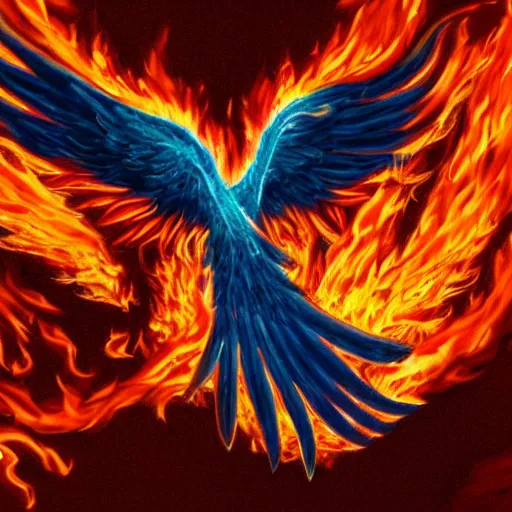 Prompt: photorealistic image of a phoenix rising from the flames 8 k hyperrealism