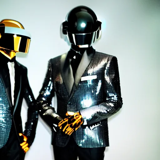 Prompt: Daft Punk in cape