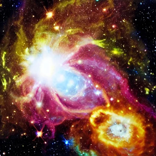 Prompt: Supernova, explosion, galaxy, cosmos