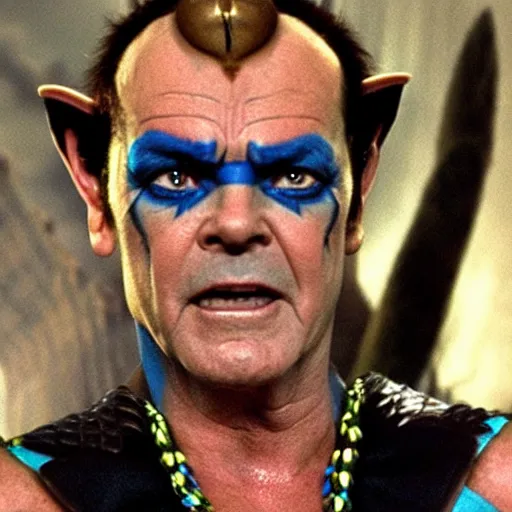 Image similar to jack nicholson as neytiri in avatar