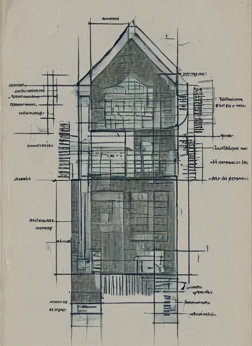 Image similar to a blueprint design of the concept of envy