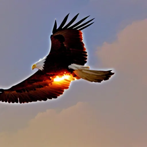 Image similar to Eagle made out of lightning