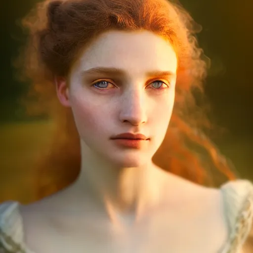 Image similar to photographic portrait of a stunningly beautiful renaissance scottish female in soft dreamy light at sunset, contemporary fashion shoot, by edward robert hughes, annie leibovitz and steve mccurry, david lazar, jimmy nelsson, breathtaking, 8 k resolution, extremely detailed, beautiful, establishing shot, artistic, hyperrealistic, beautiful face, octane render