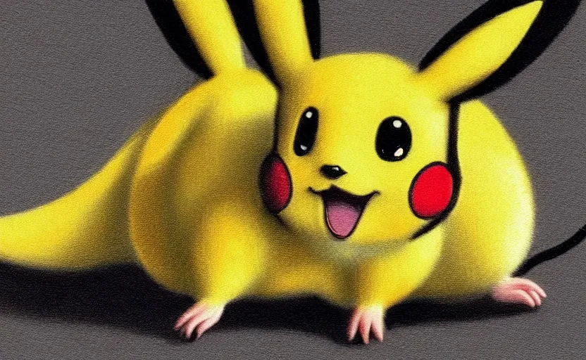 Prompt: scientific illustration of Pikachu the electric mouse, photorealistic art