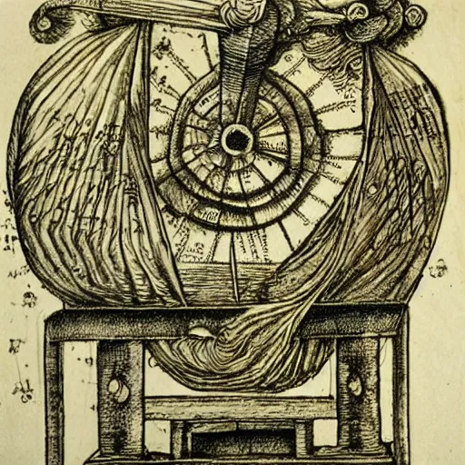 Prompt: alchemical symbols, ancient manuscripts, pen and ink drawings, etchings in the style of Albrecht Durer