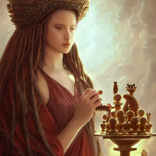 Image similar to by artgerm and agostino arrivabene, visually stunning, cinematic, ultra realistic, hyper realism, epic, octane render, unreal engine, vfx, maya, a old regular of park chess tournaments, murloc tinyfin, dread infernal, wee whelp, battle ram