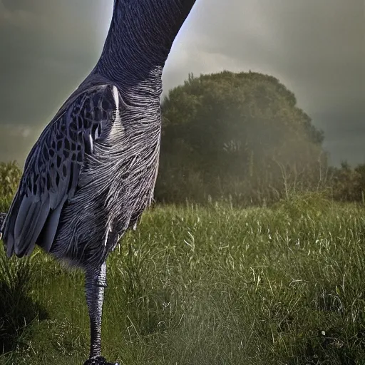 Prompt: award winning national geographic photo of a very tall bird