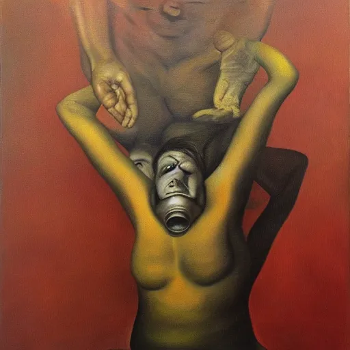 Image similar to psychotic mind on nirvana, surrealism, oil on canvas, masterpiece, award - winning