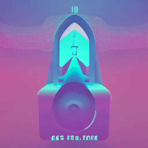 Prompt: 2064 album cover design by beeple, Pi-Slices and Kidmograph, beautiful digital illustration