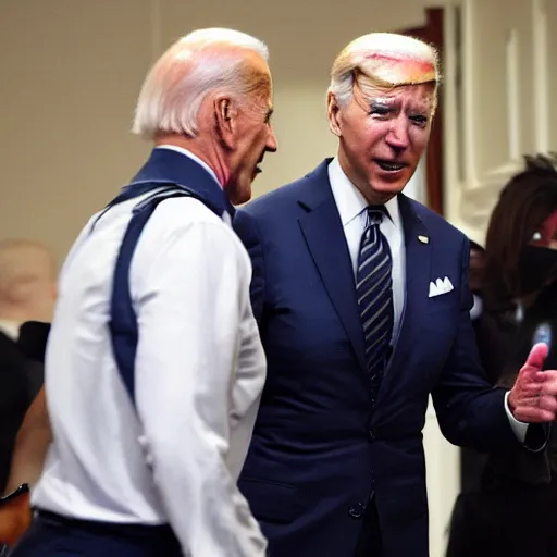 Image similar to Joe Biden gets lost in the backrooms