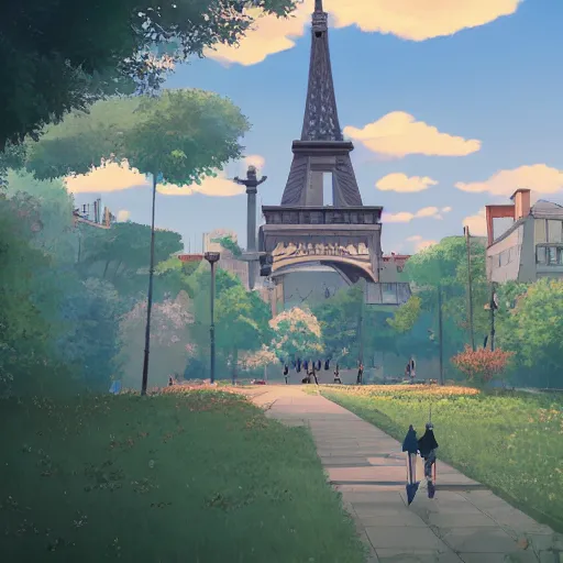 Prompt: Université Pierre et Marie Curie, Paris VI, in the style of studio ghibli, beautiful landscape, intense lighting, 8k, trending on artstation