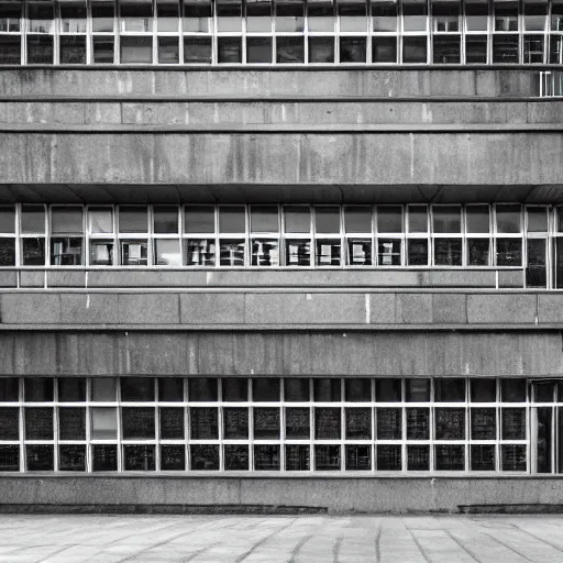 Prompt: the babilon library brutalism.